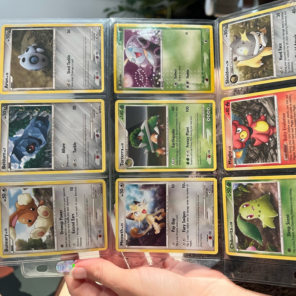 Sheet of Pokémon cards 2007-2008